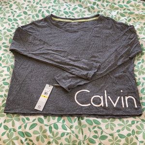 NWT Calvin Klein Performance Gray Long Sleeve